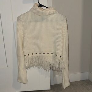 Lulus Cream Turtle Neck Sweater
